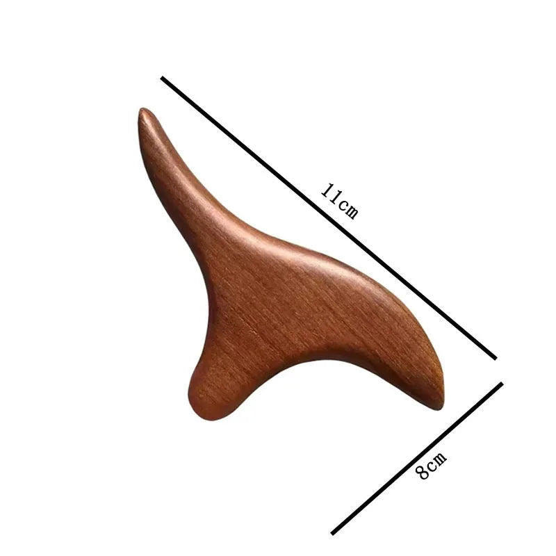 Sandalwood Massage Comb Trigger Point GuaSha Tool Multifunctional Foot Soles Stick Body Hand Neck Back Massage Meridian Scraping