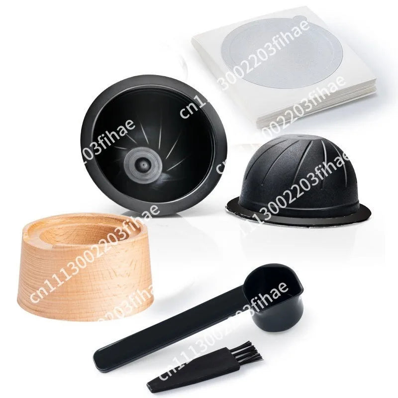 Reusable Coffee Capsule Cup Body Kit Aluminum Foil Seal Cover Powder Filler Powder Hammer